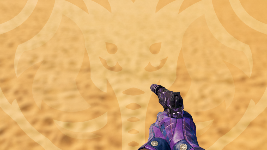 USP Camuflagem Digital — Roxo com Luva Xadrez Imperial