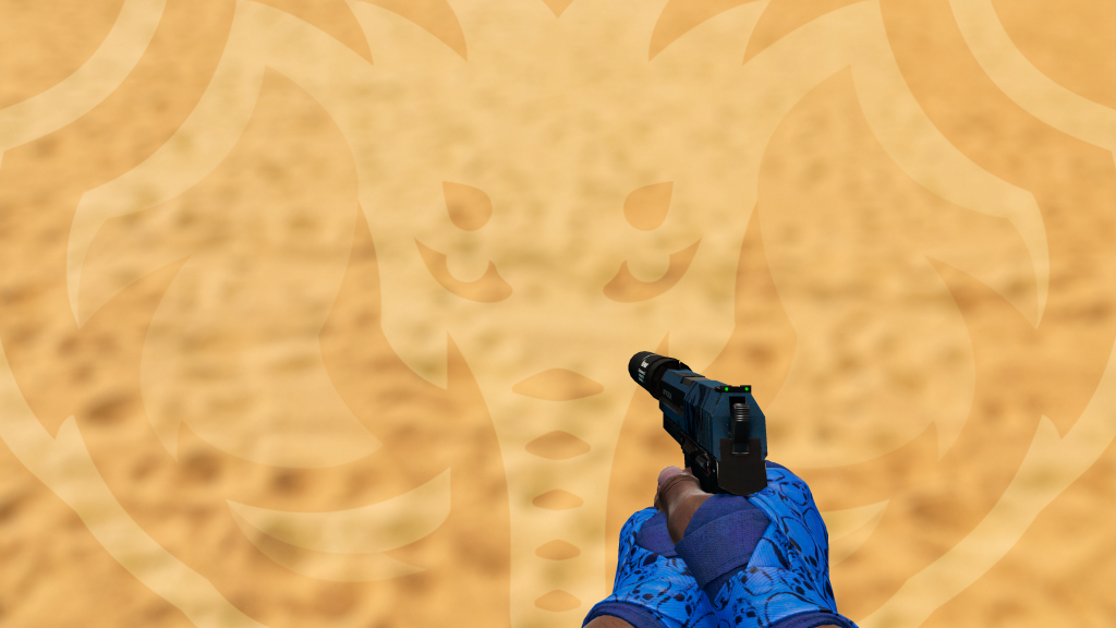 USP Guardião com Faixas Caveiras Cobalto