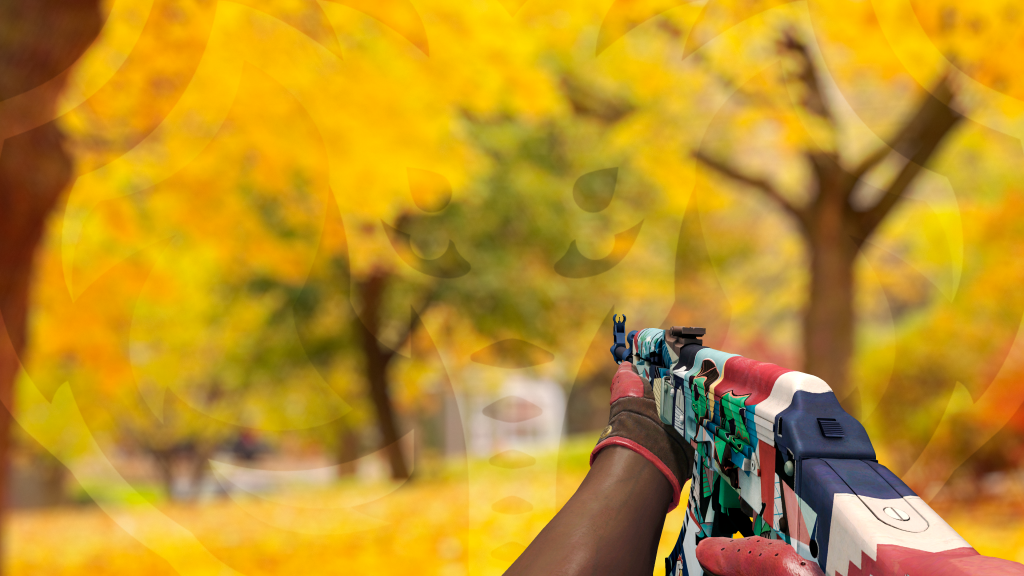 AK-47 MU53U com Luva Entrelaçamento Carmesim