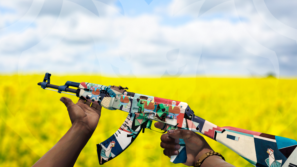 AK-47 MU53U com adesivo Leet Crew