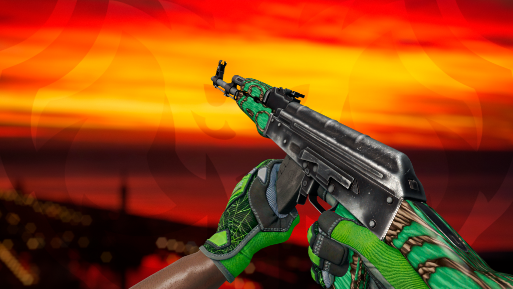 AK-47 Verde Laminado com Luva Teia Esmeralda