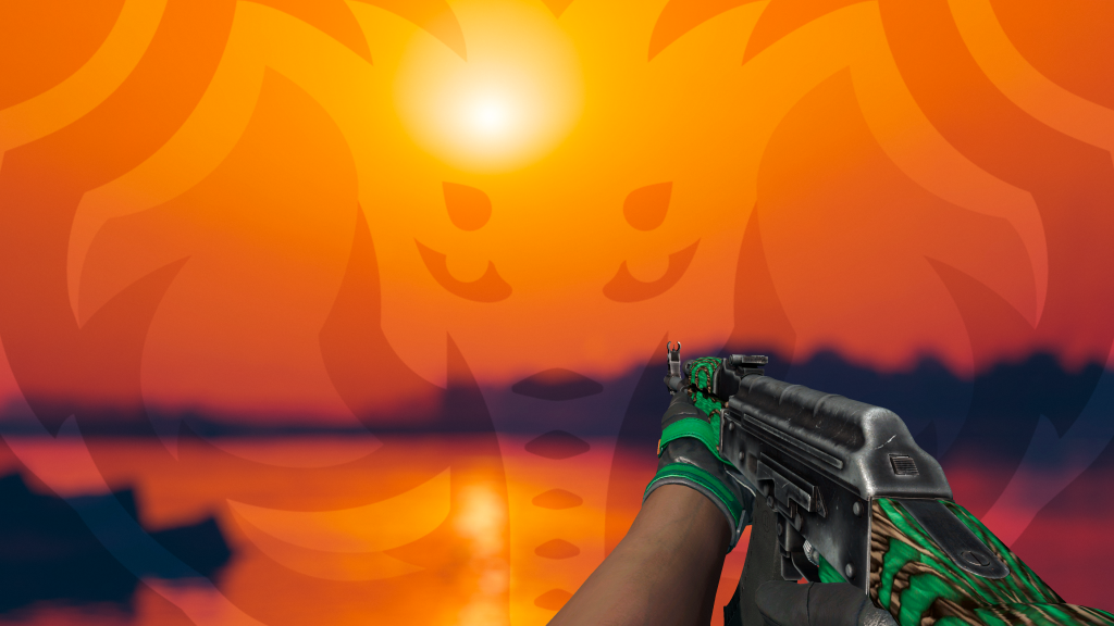 AK-47 Verde Laminado com Luva Tartaruga