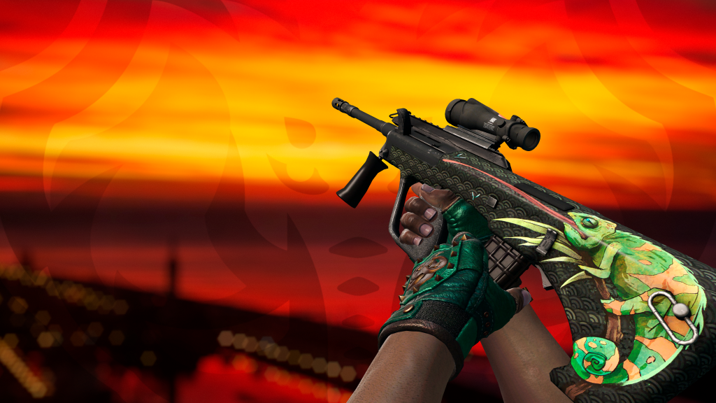 AUG Camaleão com Luva Jade