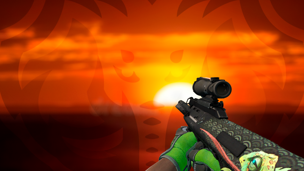 AUG Camaleão com Luva Teia Esmeralda