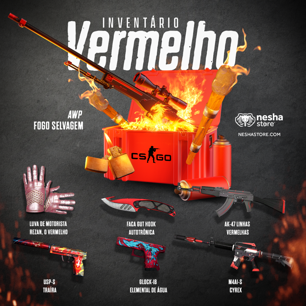 Inventário Colorido Vermelho