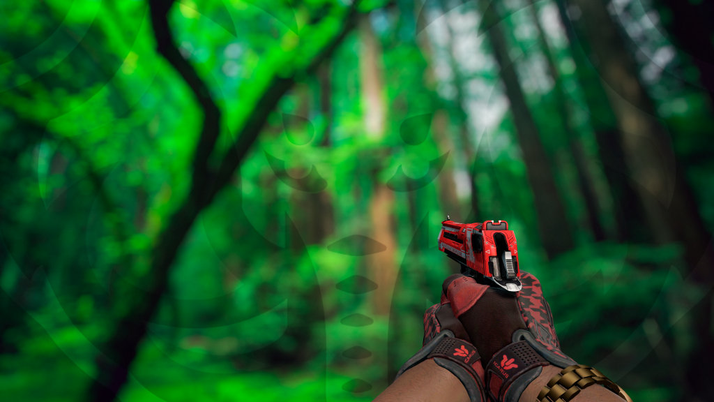 Desert Eagle Código Vermelho com Luva Shemagh Escarlate