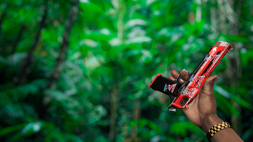 Desert Eagle Código Vermelho com adesivo Faze