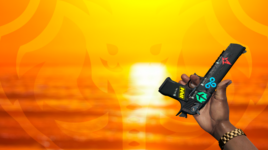Desert Eagle Noite com adesivo astralis cloud9 imperial navi