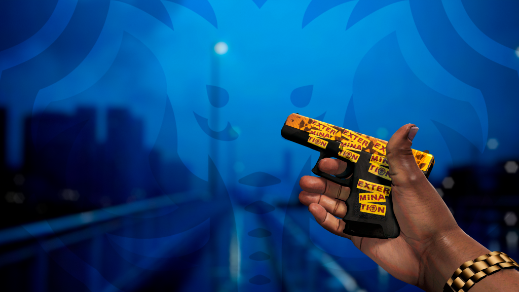 Glock-18 Reator com adesivo Exterminação