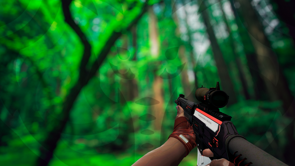 SG 553 Cyrex com Luva Teia Rubra