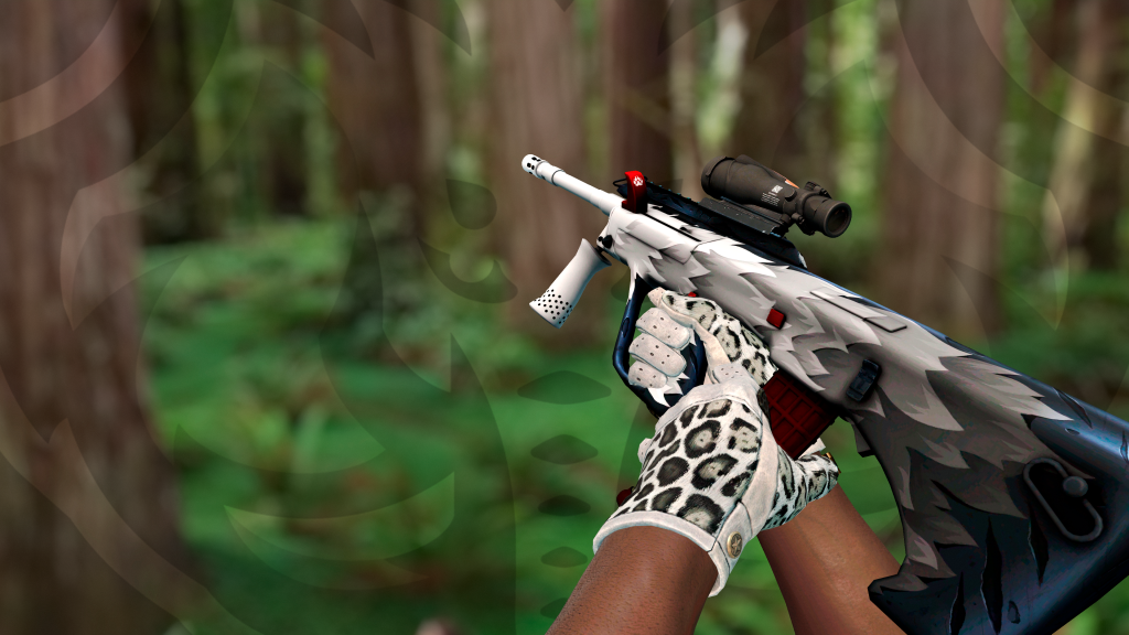 AUG Lobo Ártico com Luva Leopardo das Neves