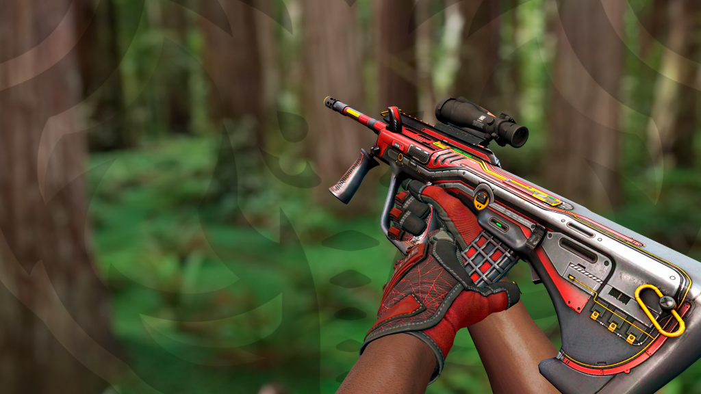 AUG Syd Mead com Luva Teia Rubra