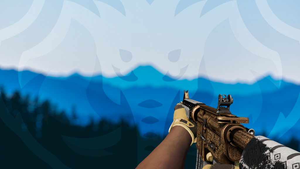 M4A4 Paladino Real com Luva Arida