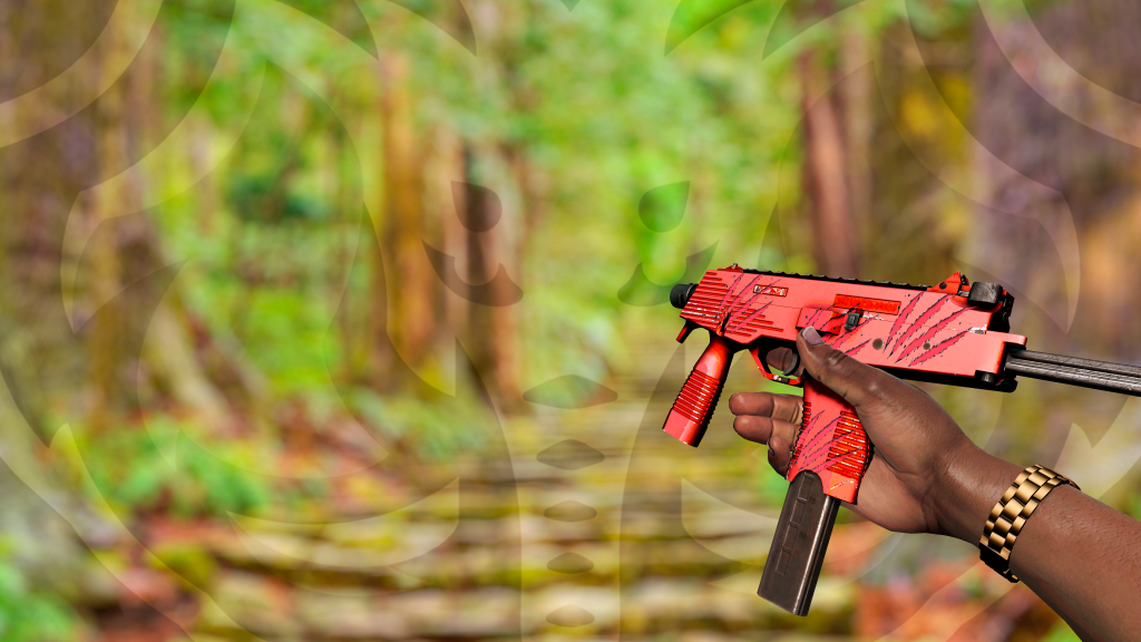 MP9 Arma Esportiva com adesivo Marcas de Guerra