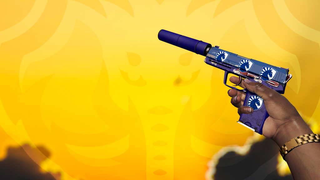 USP-S Azul Real com adesivo Liquid