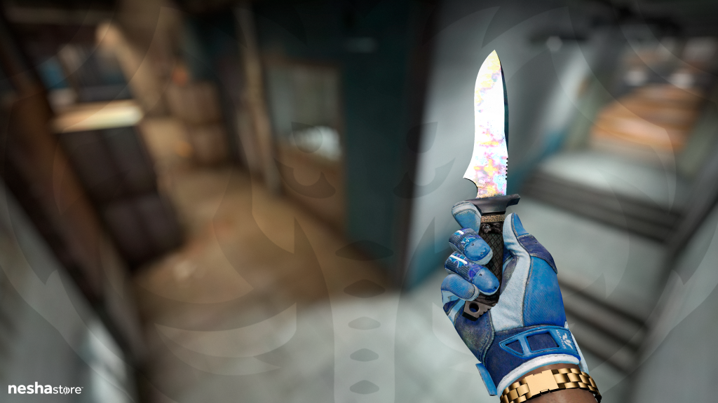 Faca Classica Aquecimento de Aço Blue Gem