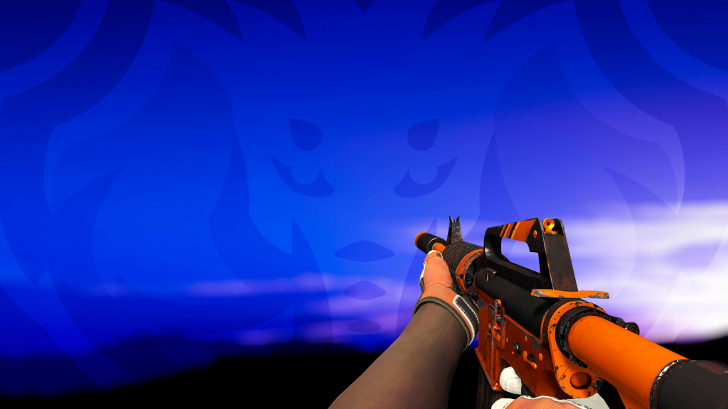 M4A1-S Fusão Atômica com Luva Ataque Felino