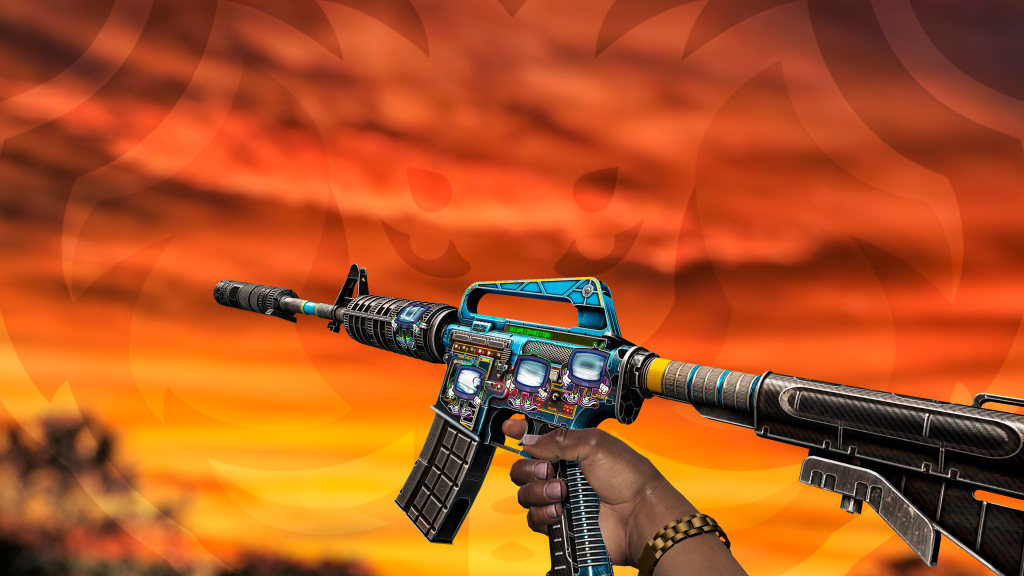 M4A1-S Painel de Controle com adesivo gotv