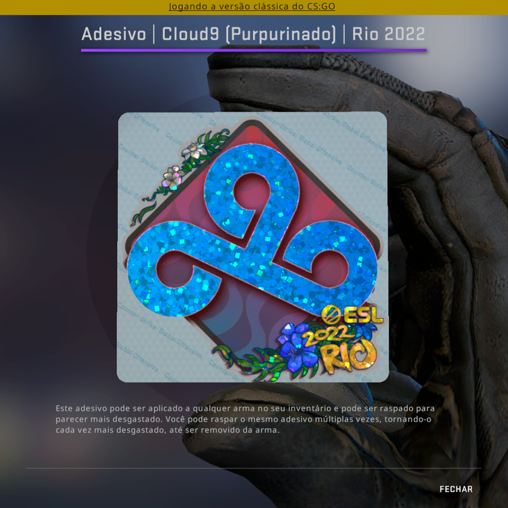 Cloud9 Glitter Rio 2022 CSGO