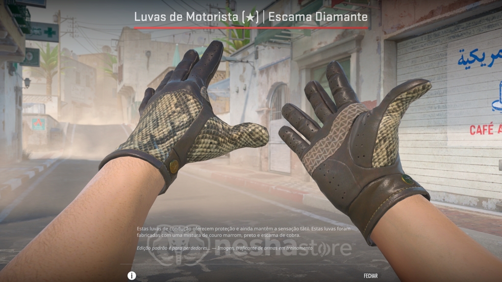 Luvas de Motorista | Escama Diamante