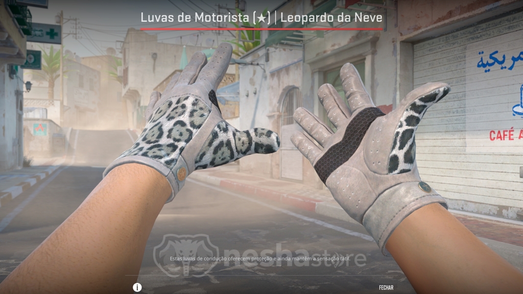 Luvas de Motorista | Leopardo da Neve