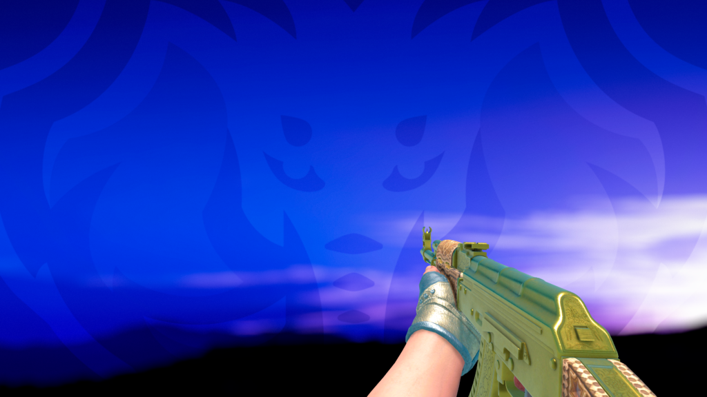 AK-47 Arabesca Dourada com luva bronze