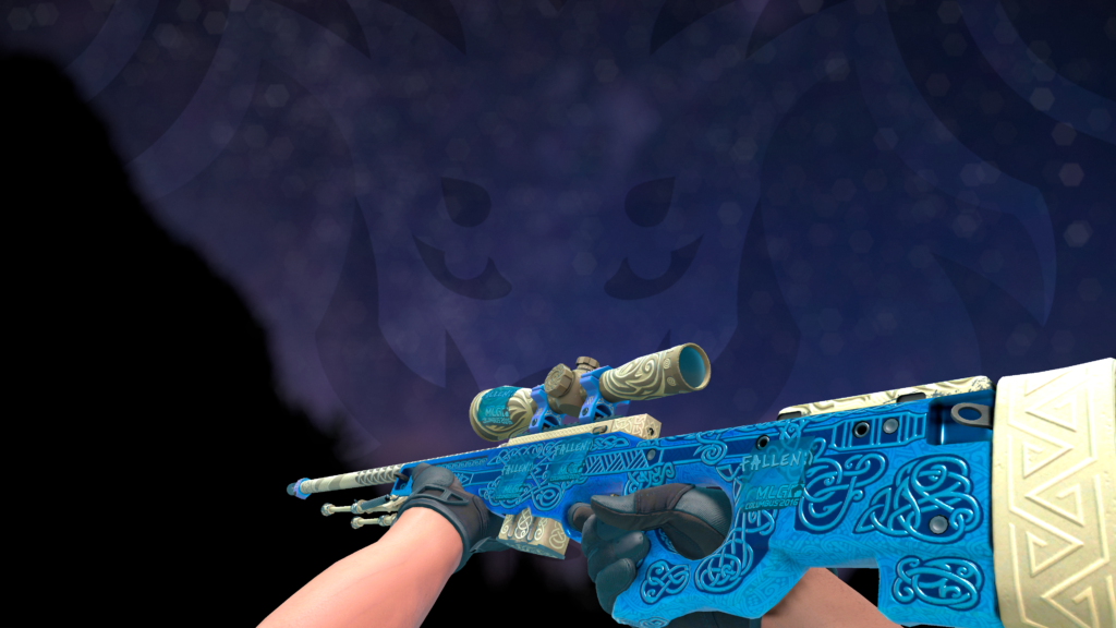 AWP Gungnir com adesivo FalleN