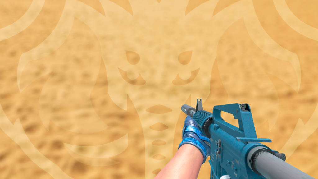 M4A1-S Guardião com luva poligono