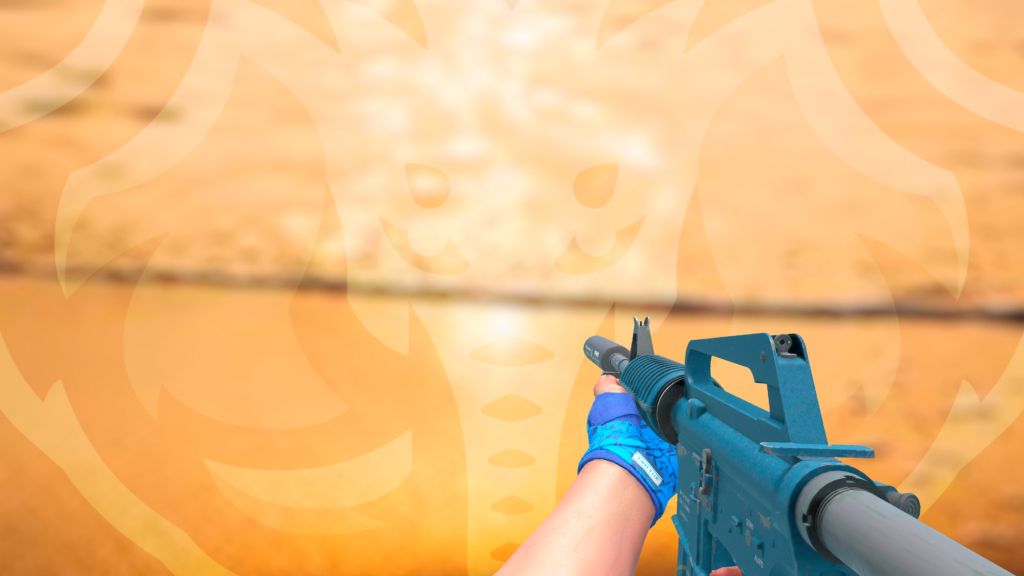 M4A1-S Guardião com faixas caveiras de cobalto