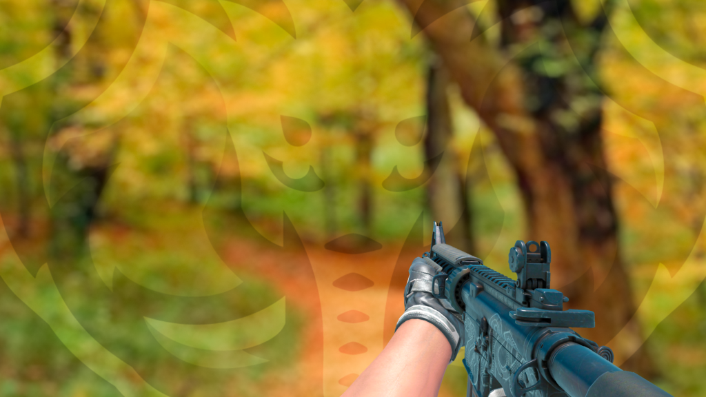 M4A4 Senhor do Rabisco com luva fumace