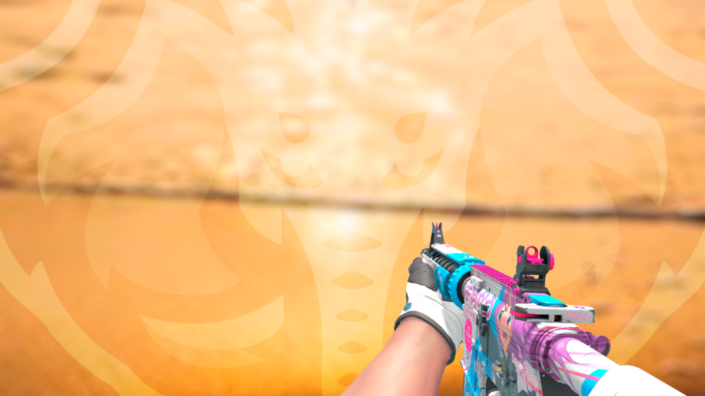 M4A4 Temukau com luva black tie