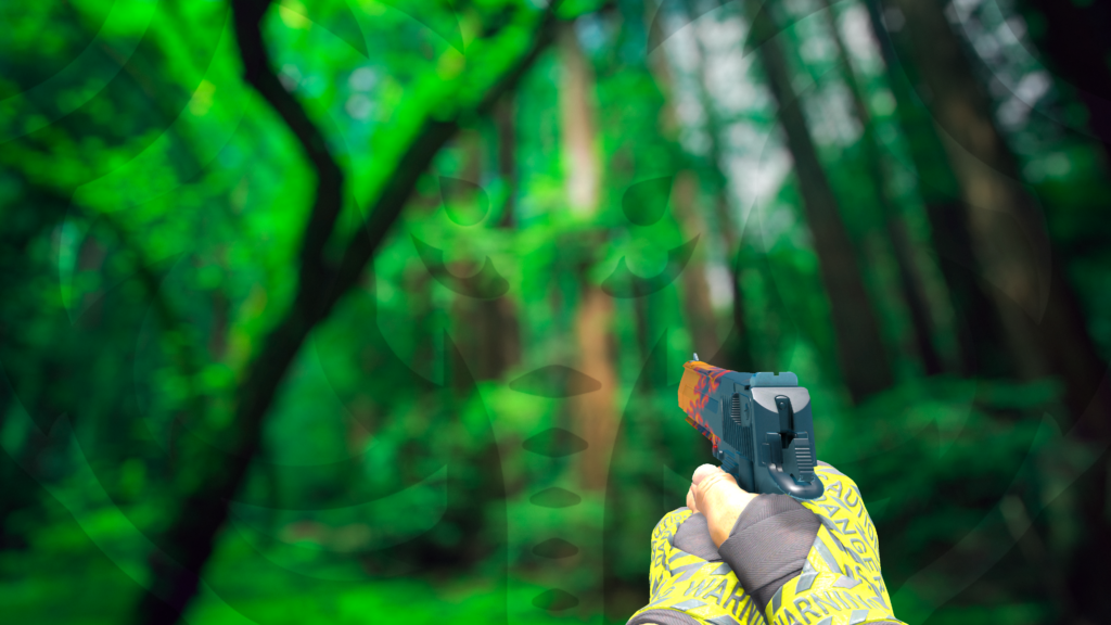 Desert Eagle Chamas Faixas CUIDADO