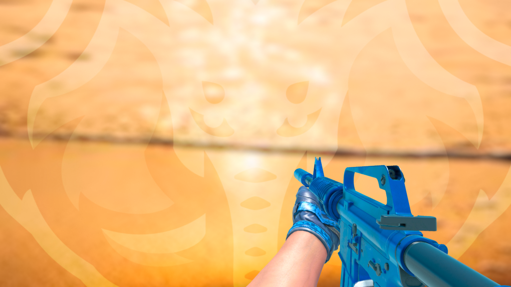 M4A1-S Fósforo Azul luva poligono