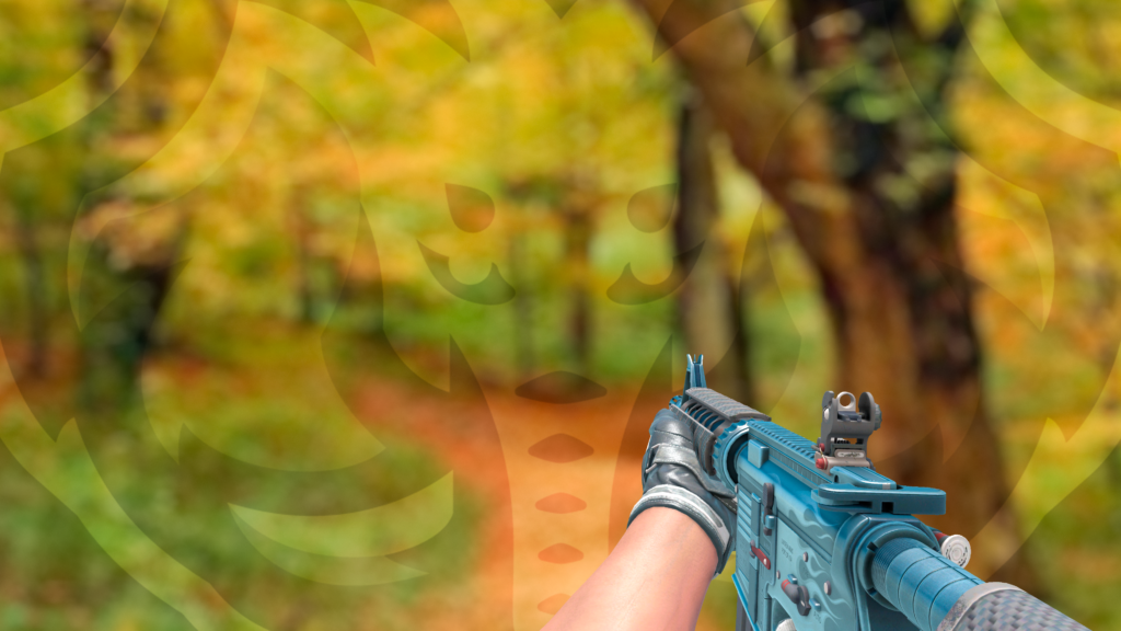 M4A4 Magnésio com luva fumace