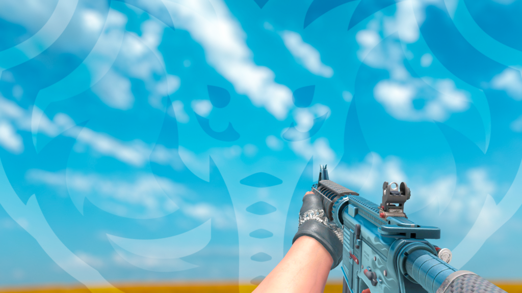 M4A4 Magnésio com luva abocanhada