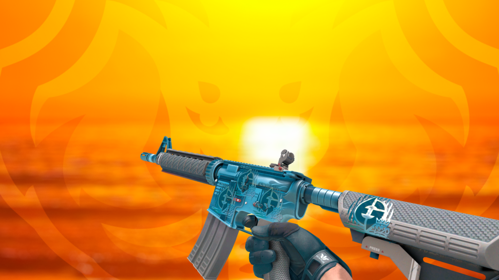 M4A4 Magnésio com adesivo evil geniuses foil 2020