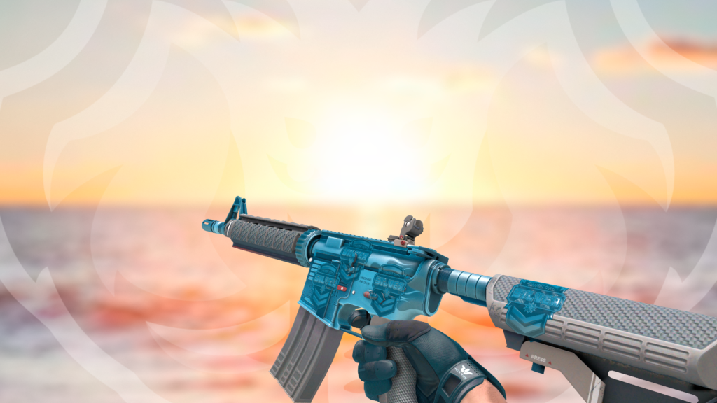 M4A4 Magnésio com adesivo prata foil