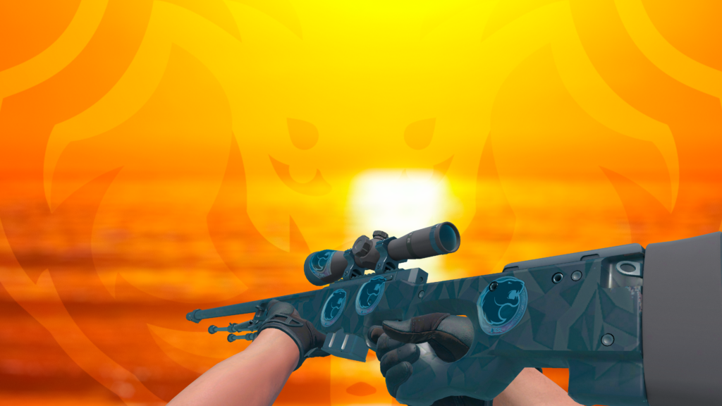 AWP Grafite + Adesivo Furia Brilhante Katowice 2019