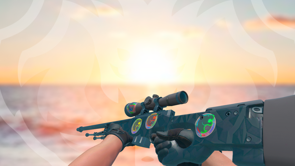 AWP Grafite + Adesivo Furia Holográfico Katowice 2019