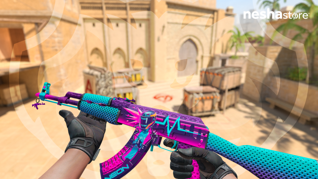 AK-47 | Piloto Neon + Chaveiro | AK Injetada 75000