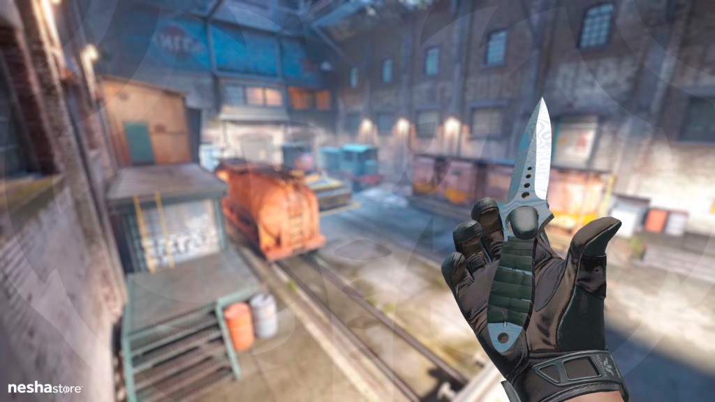 Faca Esqueleto - Aço de Damasco