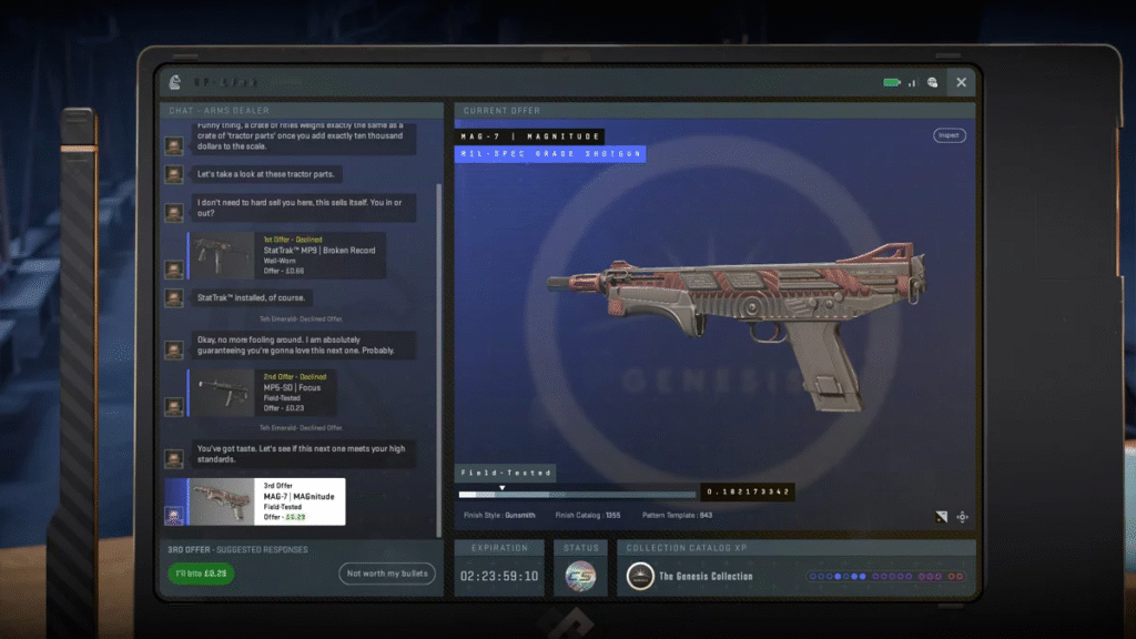 Oferta no Terminal Genesis