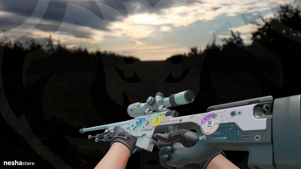 AWP Cadeia de Caracteres + Adesivo 9INE (Holográfico) Paris 2023