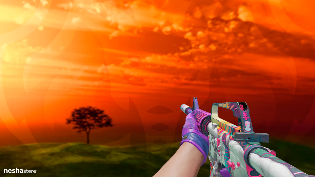 M4A1-S Vaporwave + Luvas de Motorista Xadrez Imperial