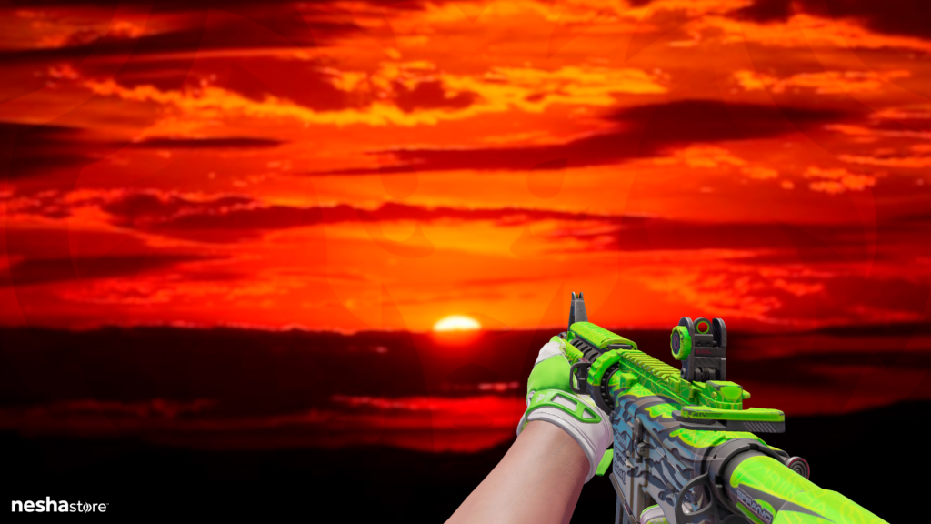 M4A4 | Velocidade Máxima + Luvas Esportivas | Labirinto Vivo