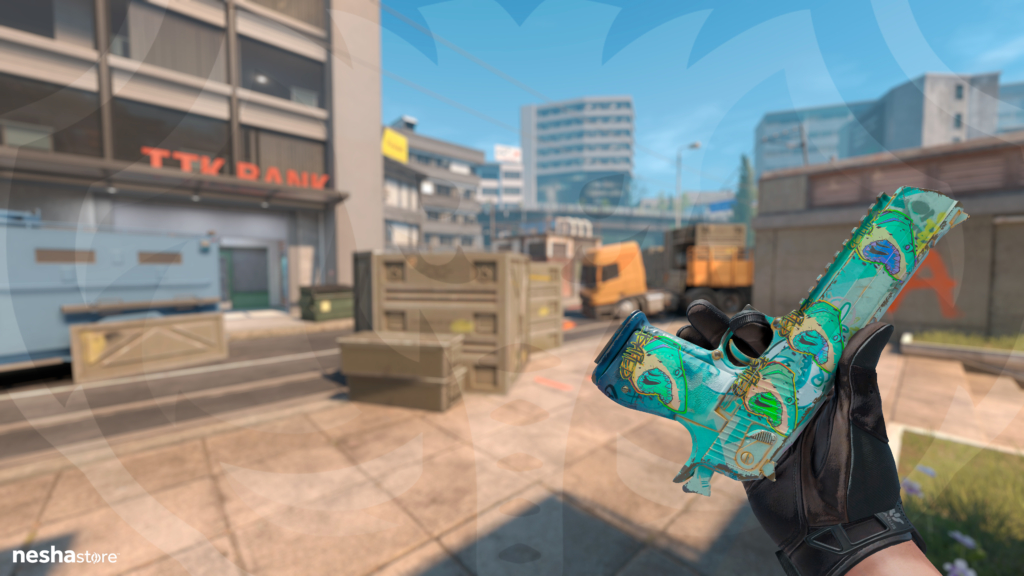 Desert Eagle Tiltado + Adesivo Mordeu a Isca Holográfico