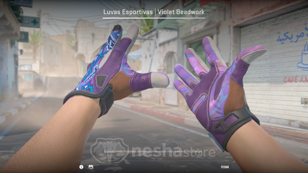 Sports Gloves | Violet Beadwork