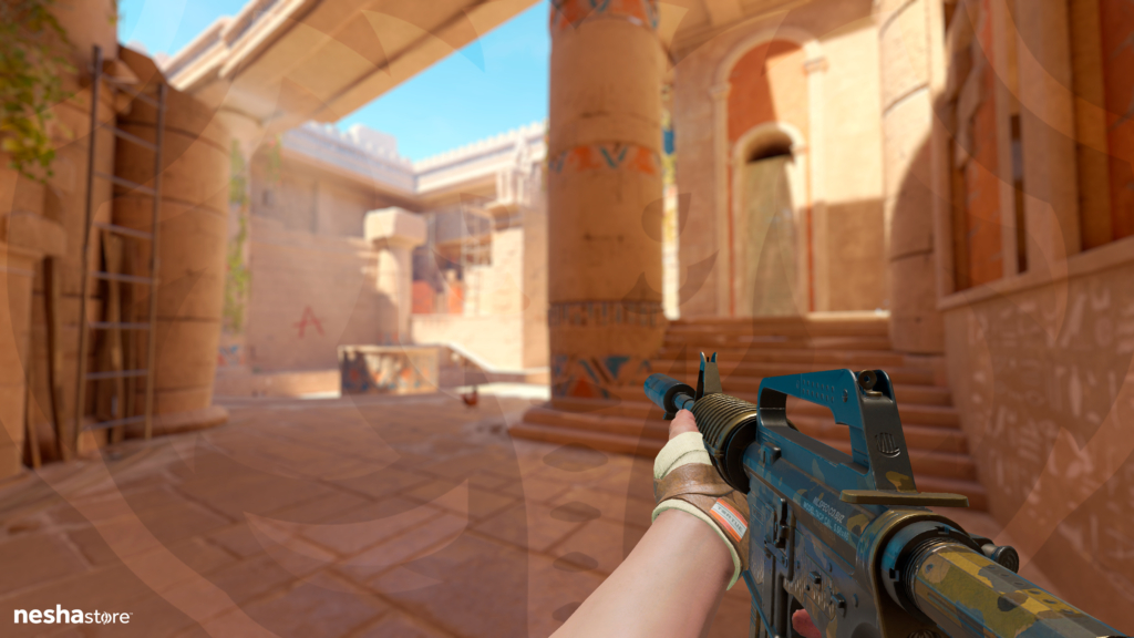 M4A1-S Enlameada com Faixas Couro