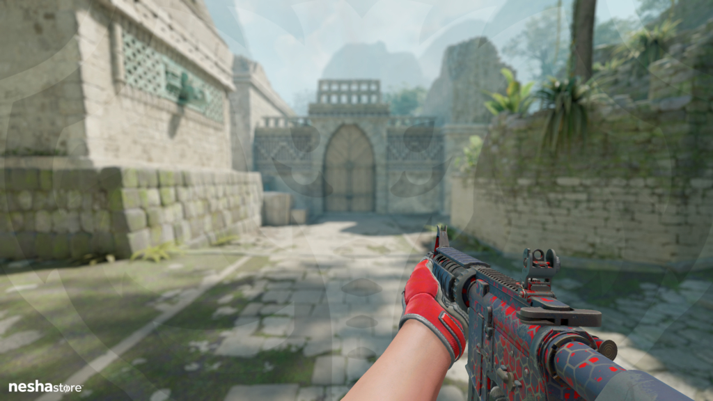 M4A4 Conversor com Luvas de Especialista Teia Rubra