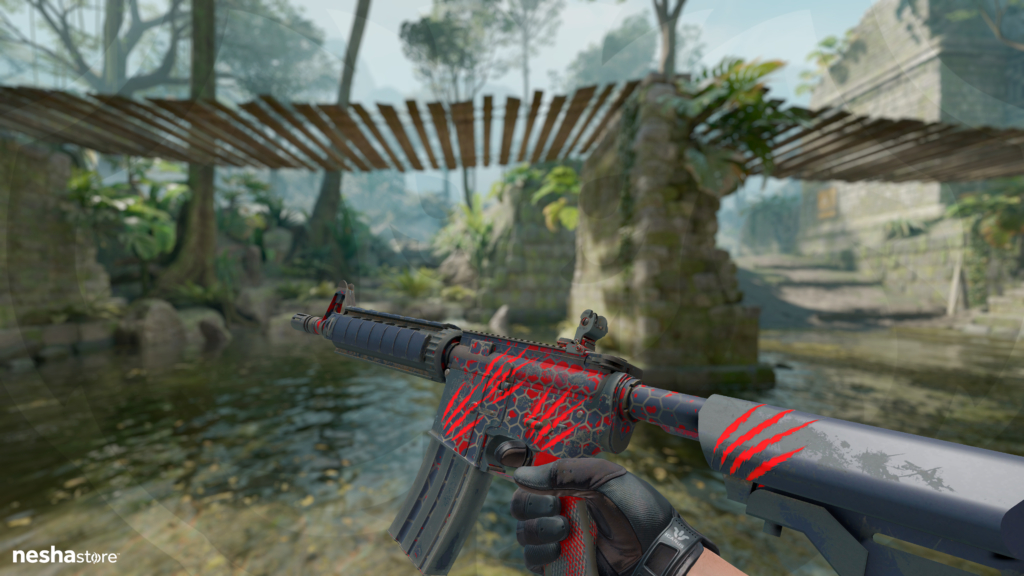 M4A4 Conversor com Adesivo Marcas de Guerra